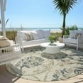 thumbnail image 6 of Addison Rugs Chantille Indoor/Outdoor Traditional Floral Beige Washable Round Rug, 8' x 8', 6 of 6