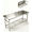 Sliver 36'', variant on Mteryoing Stainless Steel Folding Prep Table 36/48/60 Inch, 2-Tier Commercial Workstation with Adjustable Shelf for Restaurant Catering Food Truck, Silver