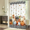 thumbnail image 3 of Fall Thanksgiving Shower Curtain 72x72 Inch Autumn Pumpkin, Harvest, Thanksgiving Bathroo Curtains Set with Hooks, 3 of 4