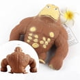 thumbnail image 3 of Juguete para apretar Mono blando Juguete Elástico Pegamento relleno de arena Gorila de goma Elástico Estirable Autismo Juguete de descompresión para adultos y niños Animal para regalo de Navidad (Edic, 3 of 5