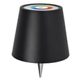 thumbnail image 1 of 2000 mAh [Material metal negro-Luz cálida + RGB (control anillo color)] Lámpara inalámbrica para botella vino Lámpara recargable para botella vino adecuada para bares y restaurantes (A), 1 of 9