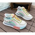 thumbnail image 2 of Women's Platform Sneakers | Chunky Walking Shoes | Comfortable Wedge Sport Sneakers | Retro Style, 2 of 7