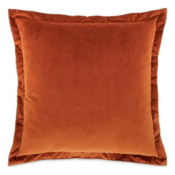 Michael Amini Conner 20" Velvet Throw Pillow - Paprika in Set of 2