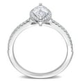 thumbnail image 5 of Created Forever Women's Marquise & Round - cut Lab-Created Diamond 14kt White Gold Halo Engagement Ring, 5 of 9