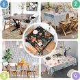 thumbnail image 4 of Red Mushroom Frog Black Pattern Square Tablecloth,Waterproof Square Table Cover,Wipeable Spillproof Washable Table Cover for Home Kitchen Party Decor 42"X42"(107x107cm), 4 of 6