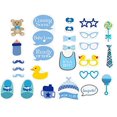 thumbnail image 3 of Accesorios Para Fotomatón De Baby Shower, 29 Piezas Unidas Al Palo, No Se Requiere Bricolaje, Es Un Niño, Decoración Para Fiesta De Bienvenida Al Bebé, Fotomatón Para Fiesta, 3 of 5