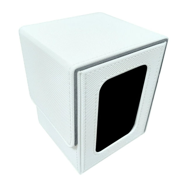 Leather Trading Card Holder with Clear Display Window for Secure Storage and Organized of Game Cards