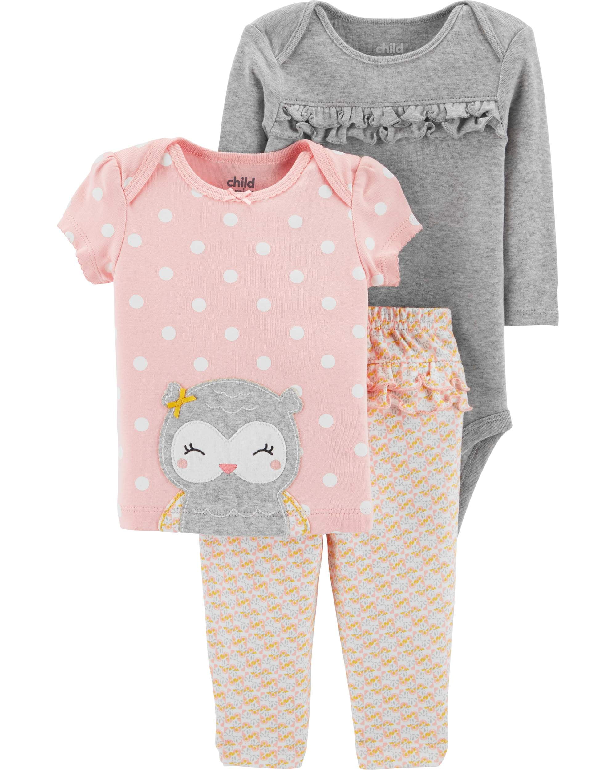 3 piece baby girl outfit