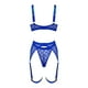 thumbnail image 2 of Gibobby Conjunto de lencería Sexy Camisón de malla para mujer, estilo kimono de encaje(Azul, CH), 2 of 5