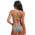 thumbnail image 2 of CRZ YOGA Womens V Neck Bikini Tops Twist Front Triangle Sexy Bathing Suit Criss Cross Back Swimsuit Padded, 2 of 5
