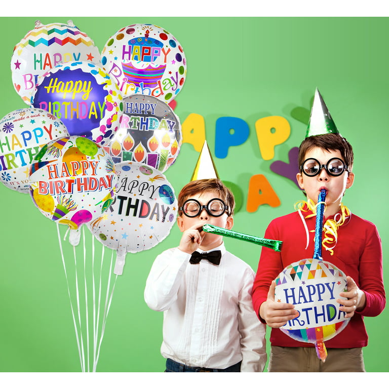 18 Inch Happy Birthday Aluminum Foil Balloon Helium Floating Mylar