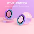 thumbnail image 2 of FYBTO Camera Lens Protector Designed for iPhone 13 Pro/13 Pro Max, Tempered Glass Film, Aluminum Alloy Lens Protective Cover, Sea Blue, 2 of 5