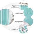 thumbnail image 6 of Aqua Striped Waterproof Fabric Shower Curtain,Luxurious White Stripes Modern Abstract Art Waterproof Fabric Shower Curtain for Bathroom Curtains Bathtubs Shower Curtains with 12 Hooks Small 36x78in, 6 of 8