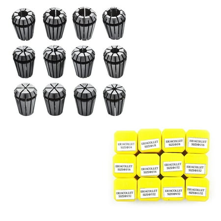 

findmall 12Pcs ER16 1/32 -3/8 Spring Collet Set For CNC Milling Lathe Tool
