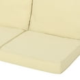thumbnail image 4 of GDF Studio Massey Outdoor Water Resistant Fabric Loveseat Cushions with Piping, Cream, 4 of 9