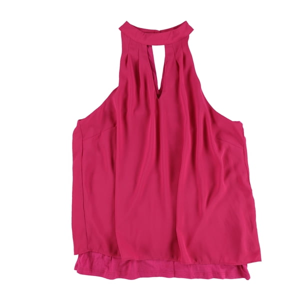 bar III Blusa con hombros descubiertos y abertura para mujer, rosa, extragrande
