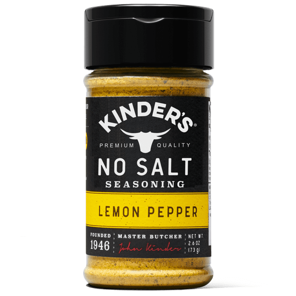 Kinder's Lemon Pepper No Salt Seasoning & Rub, 2.6 oz
