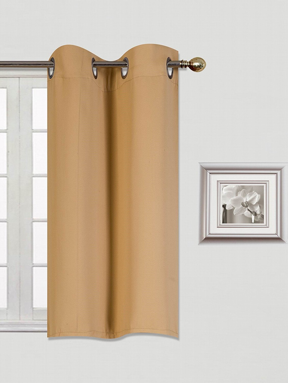 K30 Gold 2 Panel Silver Grommets Kitchen Tier Window Curtain 3 Layered Thermal Heavy Thick Insulated Blackout Drape Treatment Size 30" Wide X 36" 1e28b58a 7f62 472e 9dac dfce a25 1 86c a9a5ccb c2820fc9e