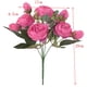 thumbnail image 2 of 2x Ramo de arreglo de flores de peonía artificial para , boda, decoración de (8 colores), 2 of 9