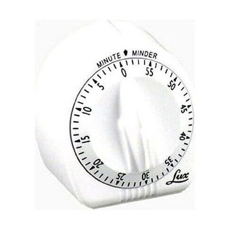 

Lux Minute Minder Timer Mechanical White with Black Markings 60 Min
