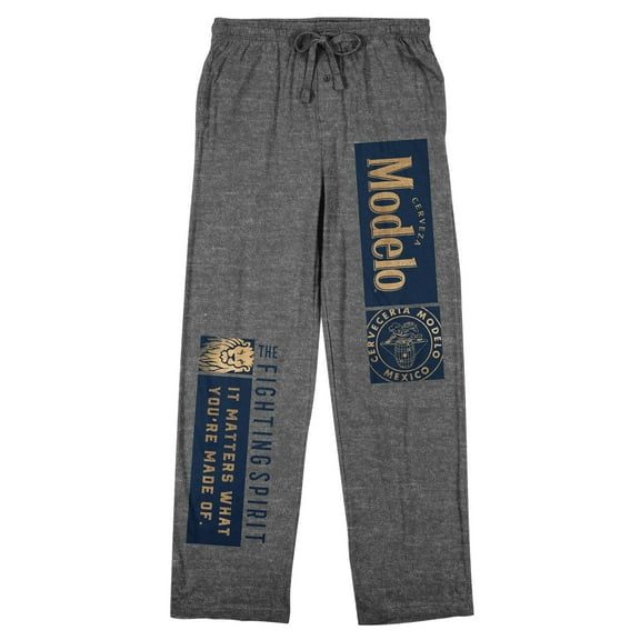 Modelo The Fighting Spirit Men's Gray Heather Sleep Pajama Pants-Small
