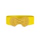 thumbnail image 1 of Cinturón elástico con botón a presión y adorno de lazo para mujer Inspire Chic, amarillo, talla única, 1 of 4
