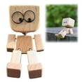 thumbnail image 4 of Charming Little Wooden Figure That Sways with 12-Expressions,Handcrafted Shaking Wooden Man Figurine Shaking Feet Woodens Doll,Creative Car Dashboard Decorations, 4 of 9