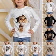 thumbnail image 2 of Ropa para niños de 8 a 14 años, linda camiseta de otoño 2023, informal, con estampado de manga larga, camisetas blancas de moda, ropa para niñas, 2 of 4