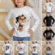 thumbnail image 2 of Ropa para niños de 8 a 14 años, linda camiseta de otoño 2023, informal, con estampado de manga larga, camisetas blancas de moda, ropa para niñas, 2 of 5