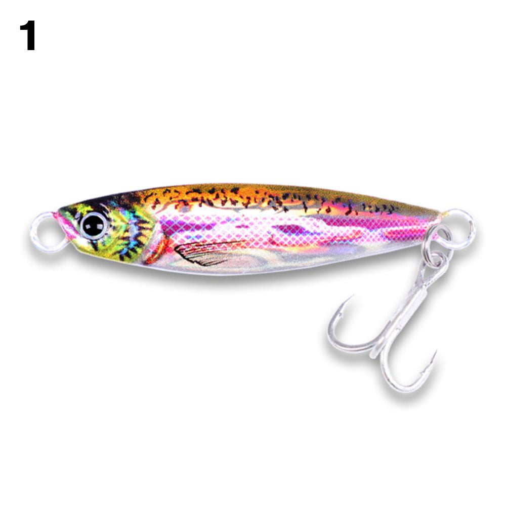Top Sinking 20G 56.5mm Colorful Lead Casting Jig Bait Spinning Baits Metal Fishing  Lure double hook 3 