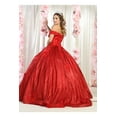 thumbnail image 2 of Womens Red Quinceanera Dresses Ball Gown Juniors Sweet 16 Prom Birthday Dress Off Shoulder Evening Princess Puffy Dresses for Plus Size Women, 2 of 5