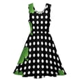 thumbnail image 3 of 2024 Clothing Print Dress Skate Oversize Casual Waist High Dresses Modern Shamrocks Irish Day Patricks St Dress Dot Polka White Black, 3 of 7
