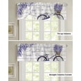 thumbnail image 4 of Pastoral Style Lavender Purple Flower Bicycle Window Curtain Kitchen Cabinet Coffee Tie-Up Valance Curtain Rod Pocket Curtain, 4 of 6