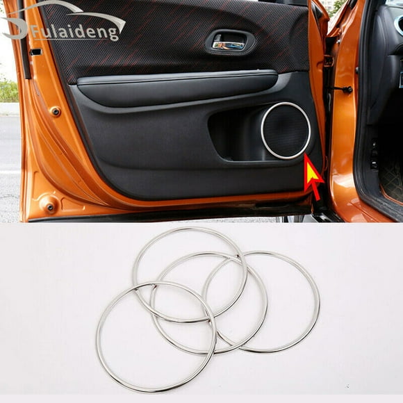 for Honda Vezel HR-V 2016-2022 Chrome Door Speaker Sound Ring Protector Decor 4P-
