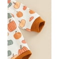 thumbnail image 6 of GXFC Infant Baby Girls Halloween Romper Newborn Girls Long Sleeve Pumpkin Print One Piece Jumpsuit Halloween Bodysuit Costume 0-24M, 6 of 7