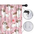 thumbnail image 4 of Blackout Kids Curtains,Shih Tzu Dogs and Flowers Childrens Insulated Curtains Set Of 2,Bedroom Essentials,Toddler Room Decor 42x54in(106x137cm), 4 of 4