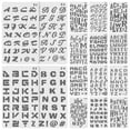 thumbnail image 4 of KAKOWELY stencils for letters 20pcs Reusable Plastic Stencils for Painting Small Alphabet Stencils for DIY Scrapbook Lettering Templates for Crafts Journaling Drawing Letter Stencils for Painting, 4 of 5