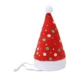 thumbnail image 3 of Soft Velvet Cat Santa Hats (20g/10x5x2cm) – Adjustable Elastic Band for All Cat Sizes, Embroidered Holiday Pet Headwear, 3 of 7