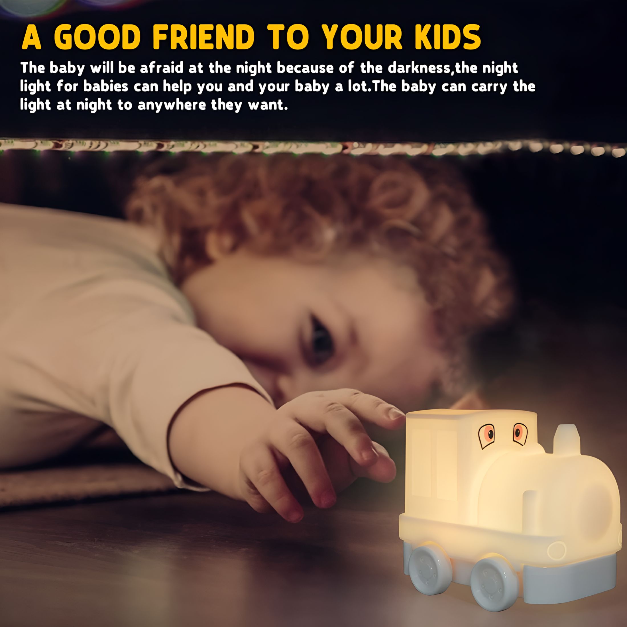 HIBIBUD 2026 New Train Night Light for Kids,Baby Nursery Lamp with Touch Controls,Bedside for Nursing&Breastfeeding,Usb Rechargeable,Newborn Or Toddler Bedroom Decor for Boys and Girls