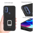 thumbnail image 3 of CoverON for Motorola Moto G Pure Phone Case, Kick Stand Ring Credit Card Slot Rugged Cover Magnetic Holder, Black, 3 of 9