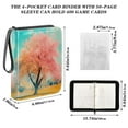 thumbnail image 3 of Game Card Storage Bag Collectible Trading Card Albums The 4-Pocket Card Binder With 50-Page Sleeve Can Hold 400 Game Cards Spring Tree Scene, 3 of 6