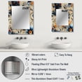 thumbnail image 4 of Designart "Creamy Paisley Delight" Floral Wall Mirror, Printed Cream Wall Mirror, Traditional Bathroom Wall Mirror, Decorative Floral Mirror - 30x40 Inch, 4 of 5