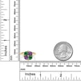 thumbnail image 3 of Gem Stone King 18K Yellow Gold Plated Silver Green Zirconia and Purple Amethyst Ring for Women (2.92 Cttw, Heart Shape 5MM, Gemstone Birthstone, Size 6), 3 of 3