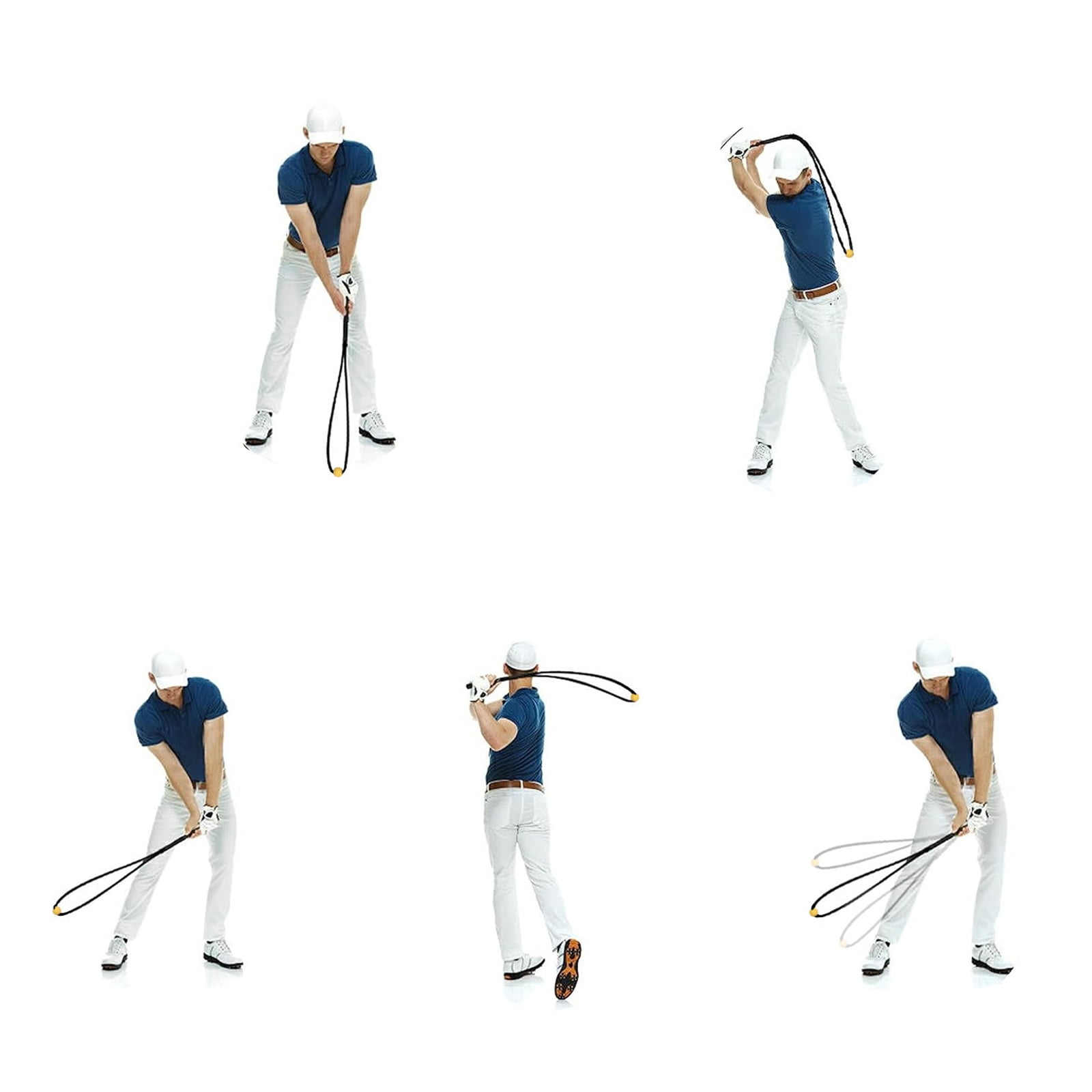 RUISINERY Right Hand Practice Beginners Golfs Assistant Golfs Grip Trainer Swing Training Rope Trainer Aid Golfs Grips Trainer Aid
