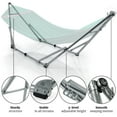 thumbnail image 4 of Tranquillo Adjustable Hammock Stand, Collapsible Camping Hammock and Stand, 650 lbs Capacity Deluxe Double Hammock Stand for 2 Persons, Peacock, 4 of 11