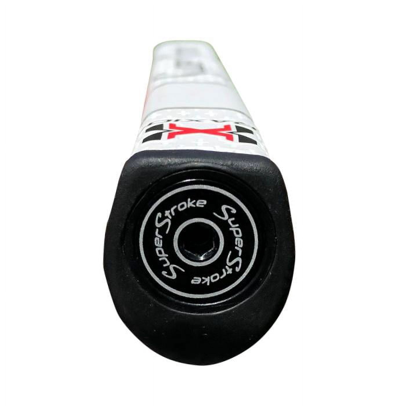 SuperStroke Traxion Pistol GT Tour Golf Putter Grip, Gray/White (Pistol GT Tour) | Advanced Surface Texture that Improves Feedback and Tack | Minimize Grip Pressure with a Unique Parallel Design