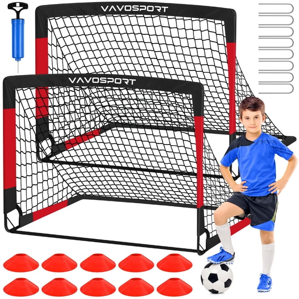 Porterías de fútbol VAVOSPORT de 4 x 3 pies para niños con equipo de entrenamiento