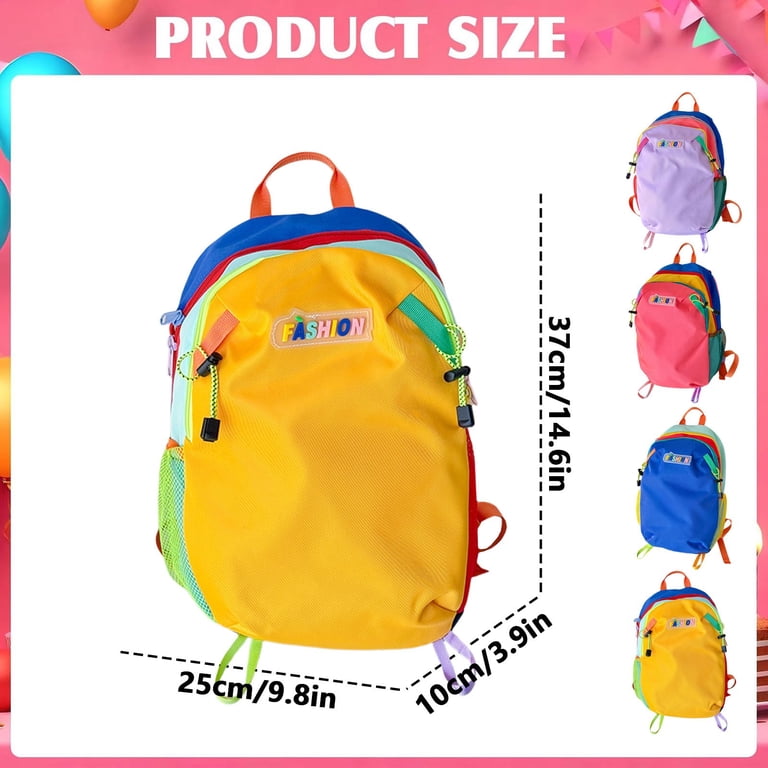 Nylon Backpack, Lightweight Daypack with 3 Compartments, Shoulder Strap Simple Nylon Backpack Lightweight Daypack Travel Bookbag  main image 4