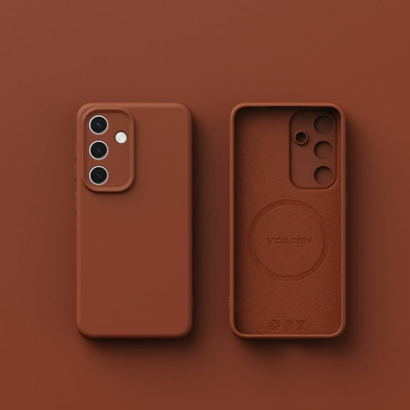 Decase for Samsung Galaxy S24 Soft TPU Shockproof Case,Flexible Slim Silicone Back Cover, Anti-Scratch Shock-Absorbent Protective Phone Case,Tan