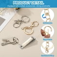 thumbnail image 3 of Uxcell Lobster Claw Clasps Keychain, Metal Swivel Clasp Clip Hooks Swivel Trigger Clips with Flat Split Keychain Ring Little Lobster Clasp for DIY Crafts Jewelry Making Gold Tone, 3 of 6